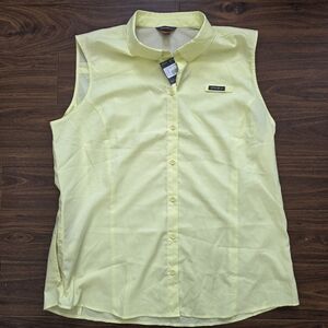 Eddie Bauer Womens Yellow Sleeveless Shirt